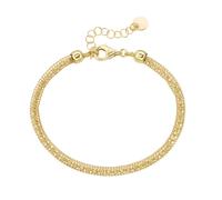 Armband SMART JEWEL "effektvolle Schlauchkette, Silber 925", gold, Armbänder, Damen, 19cm, Silber 925 (Sterlingsilber), Armband (63608411-0) gold