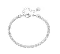 Armband SMART JEWEL "effektvolle Schlauchkette, Silber 925", silber, Armbänder, Damen, 19cm, Silber 925 (Sterlingsilber), Armband (90398329-0) silber