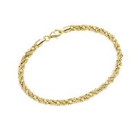 Armband SMART JEWEL "Fantasiekette, gedreht, Silber 925", gold, Armbänder, Damen, 19cm, Silber 925 (Sterlingsilber), Armband (44047428-0) gold