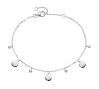 Armband SMART JEWEL "mit runden Plättchen und Zirkonia als Behang, Silber 925", silber, Armbänder, Damen, 19cm, Silber 925 (Sterlingsilber), Armband (71149348-0) silber
