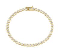 Armband SMART JEWEL "mit Zirkonia Steinen Silber 925", gold, Armbänder, Damen, 19,5cm, Silber 925 (Sterlingsilber), Armband (58431643-0) gold