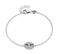 Armband SMART JEWEL "Mittelteil mit Zirkonia, Silber 925", silber, Armbänder, Damen, 19cm, Silber 925 (Sterlingsilber), Armband (16479524-0) silber