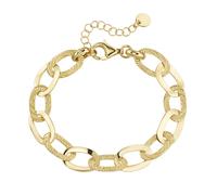 Armband SMART JEWEL "ovale Glieder hochglänzend und strukturiert, Silber 925", gold, Armbänder, Damen, 19cm, Silber 925 (Sterlingsilber), Armband (37815427-0) gold