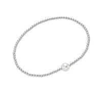 Armband SMART JEWEL "Silber-Kugeln und Glasperle, Silber 925" Gr. 15, silber, Armbänder, Damen, 15cm, Silber 925 (Sterlingsilber), Armband (83342664-15) silber