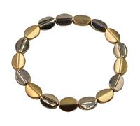 Armband STEUER "Metall goldfarben matt glanz", gelb, Armbänder, Damen, 19cm, Metall, glänzend, matt, Armband (54049435-0) gelb