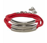 Armband STEUER, rot, Armbänder, Damen, 67cm, Synthetik, glänzend, Armband (14861537-0) rot