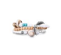 Armband STEUER "Set aus 3 Strech-Armbändern mit Muschelzierde", beige (champagner), Armbänder, Damen, 19cm, Metall, Armband (47927158-0) champagner