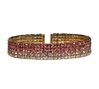 Armband STEUER "Strass-Armspange pink/rosa", gelb (gelb, rosa), Armbänder, Damen, 18cm, Metall, glänzend, Armband (79513956-0)