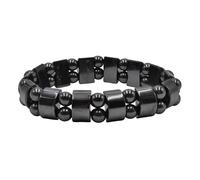Armband STEUER "Stretch hämatitfarbene Magnete", grau, Armbänder, Damen, 18cm, Metallmix, glänzend, Armband (21188503-0) grau
