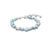 Armband SWAROVSKI "GEMA" Gr. M, bunt (metallfarben, kristallweiß, blau, kristallweiß, blau), Armbänder, Damen, M, Metall, Armband, mit Swarovski Kristall (14826437-M) metallfarben, kristallweiß, blau,