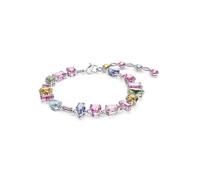 Swarovski Gema Armband, Rhodiniertes Damenarmband mit Bunten und Strahlenden Swarovski Kristallen