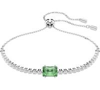 Armband SWAROVSKI "Schmuck Geschenk Armkette Matris Tennisarmband" Gr. M, grün (metallfarben, kristallweiß, grün, kristallweiß, grün), Armbänder, Damen, M, Metall, Armband, mit Swarovski Zirkonia (syn