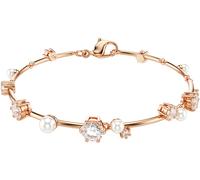 Armband SWAROVSKI "Schmuck Geschenk Constella Tennis Armkette", weiß (roségoldfarben, kristallweiß, weiß, kristallweiß), Armbänder, Damen, Metall Perlen, Metall, Perlen, Armband, mit Swarovski Kristal