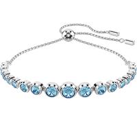 Armband SWAROVSKI "Schmuck Geschenk Imber Tennis Armkette", blau (metallfarben, blau, blau), Armbänder, Damen, Metall, Armband, mit Swarovski Kristall (93898930-0) metallfarben, blau, blau