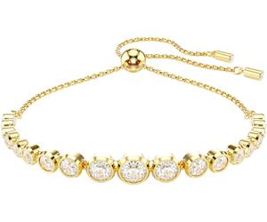 Armband SWAROVSKI "Schmuck Geschenk Imber Tennis Armkette", gelb (gelbgoldfarben, goldfarben, goldfarben), Armbänder, Damen, Metall, Armband, mit Swarovski Kristall (36002416-0) gelbgoldfarben, goldfa