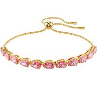 Armband SWAROVSKI "Schmuck Geschenk Matrix Armkette", bunt (gelbgoldfarben, pink, pink), Armbänder, Damen, Metall, Armband, mit Swarovski Kristall (49028062-0) gelbgoldfarben, pink, pink