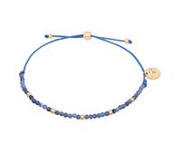 Armband TAMARIS "Schmuck Geschenk Edelstahl Armkette", gelbgoldfarben, blau, blau, Armbänder, Damen, 21cm, Edelstahl Nylon, Edelstahl, Nylon, Armband, mit Sodalith oder Granat (28147529-0) gelbgoldfar