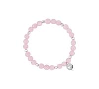 Armband TAMARIS "Schmuck Geschenk Edelstahl Armkette", silberfarben, rosa, rosa, Armbänder, Damen, 18cm, Edelstahl, Armband, mit verschiedenen Farbsteinen oder Glasperlen (26476627-0) silberfarben, ro