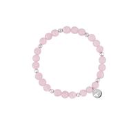 Armband TAMARIS "Schmuck Geschenk Edelstahl Armkette", silberfarben, rosa, rosa, Armbänder, Damen, 18cm, Edelstahl, Armband, mit verschiedenen Farbsteinen oder Glasperlen (26476627-0) silberfarben, ro