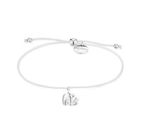 Armband TAMARIS "Schmuck Geschenk Edelstahl Textil Armkette Little Elephant", bunt (silberfarben, weiß), Armbänder, Damen, 24cm, Edelstahl Textil, Edelstahl, Textil, Armband (46527764-0)