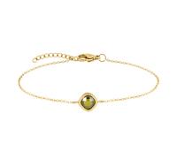 Armband TAMARIS "Shiny Stones", gelb (gelbgoldfarben, grün, grün), Armbänder, Damen, 21cm, Edelstahl, Armband, mit Zirkonia (synth.) (43501157-0) gelbgoldfarben, grün, grün