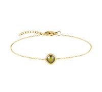 Armband TAMARIS "Shiny Stones", gelbgoldfarben, grün, grün, Armbänder, Damen, 21cm, Edelstahl, Armband, mit Zirkonia (synth.) (43501157-0) gelbgoldfarben, grün, grün