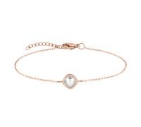 Armband TAMARIS "Shiny Stones", roségoldfarben, weiß, weiß, Armbänder, Damen, 21cm, Edelstahl, Armband, mit Zirkonia (synth.) (74812841-0) roségoldfarben, weiß, weiß