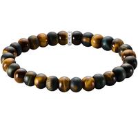 Armband THOMAS SABO "Bead Armband" Gr. 21, silber (silberfarben, braun, blau, braun, blau), Armbänder, Damen, 21, Silber 925 (recycelt), Armband, mit Tigerauge (46446664-21) silberfarben, braun, blau,