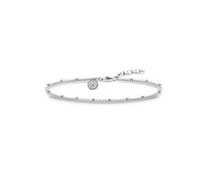 Armband THOMAS SABO "Karma Wheel, KA0007-001-21-L19V" Gr. 19, silber (silberfarben), Armbänder, Damen, 19, Silber 925 (Sterlingsilber), Armband (95026100-19) silberfarben