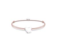 Armband THOMAS SABO "Little Secret Herz" Gr. 20, silber (silberfarben), Armbänder, Damen, 20, Silber 925 (recycelt) Textil, Silber 925 (recycelt), Textil, Armband (16738565-20)