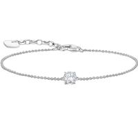 Armband THOMAS SABO "mit großem Zirkonia, A2156-051-14-L19V, -9-L19V, -414-14-L19V" Gr. 19, bunt (silberfarben, weiß, weiß), Armbänder, Damen, 19, Silber 925 (recycelt), Armband, mit Zirkonia (synth.)