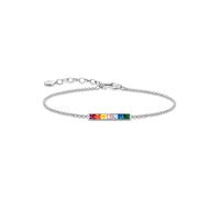 Thomas Sabo A2068-477-7-L19V - Armband - Sterling Silber + Glas-Keramik Stein + Zirkonia - Rainbow - Regenbogen - 22 cm