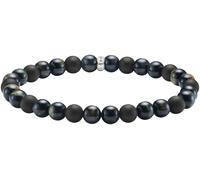 Armband THOMAS SABO "Talisman-Armband mit Beads" Gr. 19, bunt (silberfarben, schwarz, blau, schwarz, blau), Armbänder, Damen, 19, Silber 925 (recycelt), Armband, mit Obsidian, Tigerauge (13667014-19)