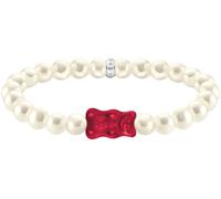 Thomas Sabo Perlenarmband mit rotem Goldbären Silber rot A2154-017-10-L17