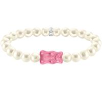 Thomas Sabo Perlenarmband mit pinkem Goldbären Silber pink A2154-082-9-L17