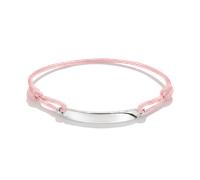 Armband THOMAS SABO "Together Textilarmband" Gr. 24, silberfarben, rosa, Armbänder, Damen, 24, Silber 925 (recycelt) Textil, Silber 925 (recycelt), Textil, Armband (32642400-24) silberfarben, rosa