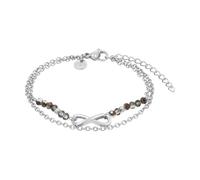 Tom Tailor Armband für Damen, Edelstahl, mit Glas, 16+4 cm, schwarz, Infinity, Geschenkidee, Armschmuck, Damenschmuck, 2100669