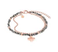 Tom Tailor Armband für Damen, Edelstahl, mit Glas, 16+4 cm, rosefarben, Kleeblatt, Geschenkidee, Armschmuck, Damenschmuck, 2100639