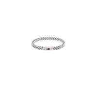 Armband TOMMY HILFIGER "BRAIDED METAL BRACELETS", edelstahlfarben, blau, weiß, rot, Armbänder, Damen, 19cm, Edelstahl, Armband (15744604-0) edelstahlfarben, blau, weiß, rot