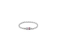 Armband TOMMY HILFIGER "BRUCE CHAIN", edelstahlfarben, blau, weiß, rot, Armbänder, Damen, 19cm, Edelstahl, Armband (93926839-0) edelstahlfarben, blau, weiß, rot