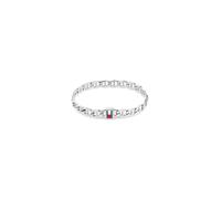 Armband TOMMY HILFIGER "OCEANIC", edelstahlfarben, blau, weiß, rot, Armbänder, Damen, 19cm, Edelstahl, Armband (77172335-0) edelstahlfarben, blau, weiß, rot