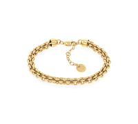 Armband TOMMY HILFIGER "Schmuck Edelstahl Armschmuck Ankerkette INTERTWINE CIRCLES", gold (gelbgoldfarben), Armbänder, Damen, 23cm, Edelstahl, Armband (12055328-0) gelbgoldfarben