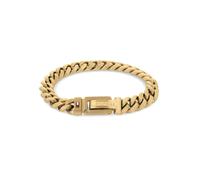 Armband TOMMY HILFIGER "Schmuck Edelstahl Armschmuck Panzerkette", bunt (gelbgoldfarben, blau, rot, weiß), Armbänder, Herren, 19cm, Edelstahl, Armband (82932706-0) gelbgoldfarben, blau, rot, weiß