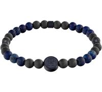 Armband TOMMY HILFIGER "TH85 BEADS LE", schwarz (schwarz, blau, blau), Armbänder, Damen, 18,5cm, Carbon Edelstahl, Carbon, Edelstahl, Armband, mit Lapislazuli oder Hämatit (38279309-0) schwarz, blau,