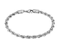 Armband TRUE REBELS "TR341" Gr. 23, silber, Armbänder, Herren, 23, Edelstahl, Armband (30842346-23) silber