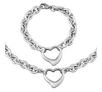 Armband und Halskette HEART aus Edelstahl