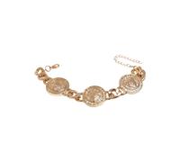 Armband URBAN CLASSICS "Urban Classics Unisex Big Plate Bracelet" Gr. L, gold, Armbänder, Damen, L/XL, Zink, Armband (45593346-L) gold