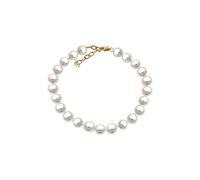 Armband VIVANCE "375/- Gelbgold Süßwasserzuchtperle 6,5-7mm", gelb, Armbänder, Damen, 18+3cm, Gold, glänzend, Armband (41147128-0) gelb