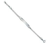 Armband VIVANCE "925 Silber rhodiniert Schildband", weiß, Armbänder, Damen, 14cm, Silber 925 (Sterlingsilber), glänzend, Armband (19536233-0) weiß