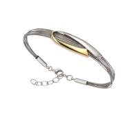 Armband VIVANCE "925/- Sterling Silber bicolor", bunt (mehrfarbig), Armbänder, Damen, 17+3cm, Silber 925 (Sterlingsilber), glänzend, Armband (49707935-0) mehrfarbig